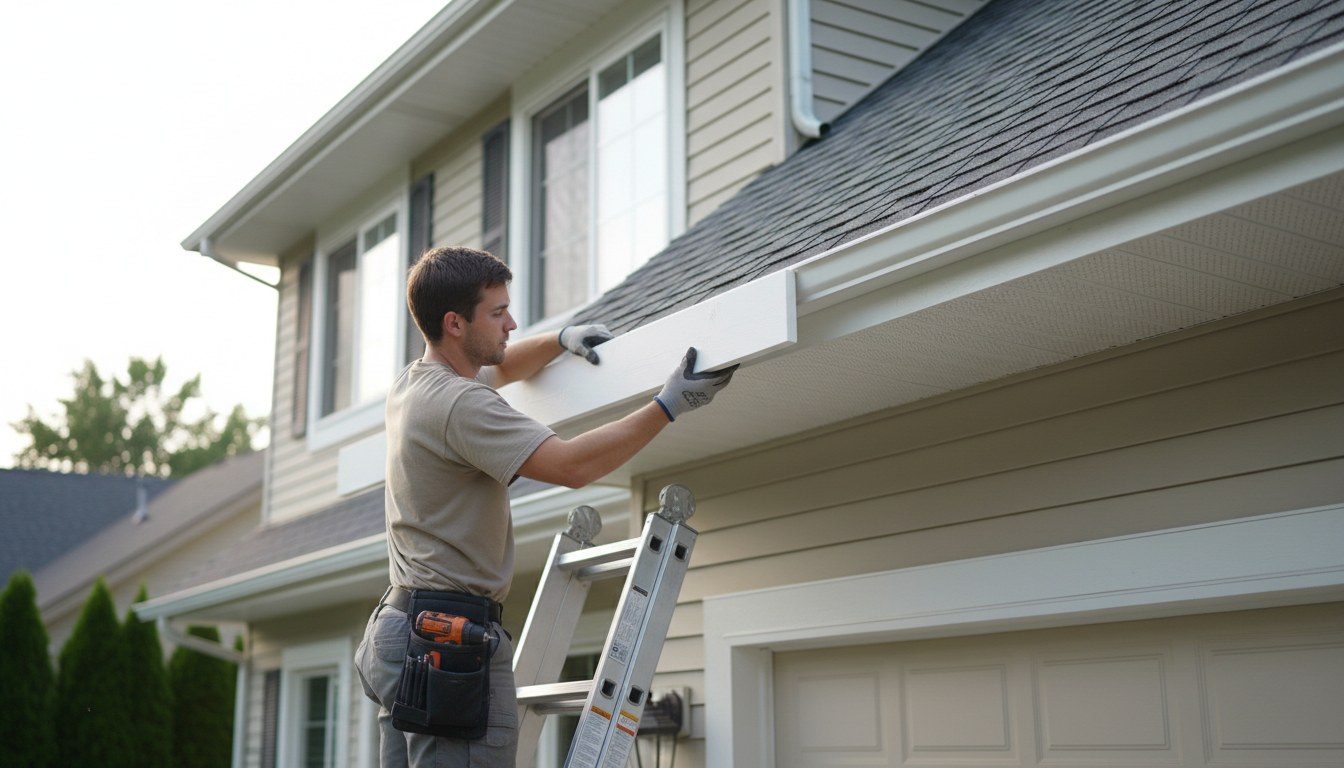 Clean fascia and soffit installation